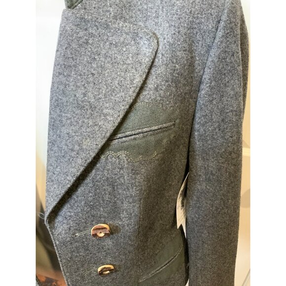 Lodenfrey Gray Boiled Wool Jacket Riding Short Coat Austria, Size Small - Picture 2 of 7